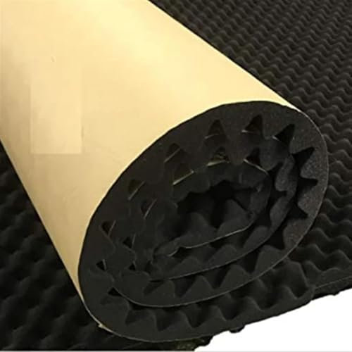 Self Adhesive High-density Acoustic Foam Egg Box Panel Studio Foam Black Soundproof Wallboard(50x500cm)