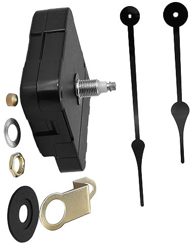 ORFOFE Wanduhr-uhrwerk-Set 17 Mm Hängendes Uhrwerk Stunden- Und Minutenzeiger Aus Metall Einfaches Elegantes Uhrzubehör Für Zuhause Zur Reparatur Oder Zum Austausch Von Uhren Schwarz