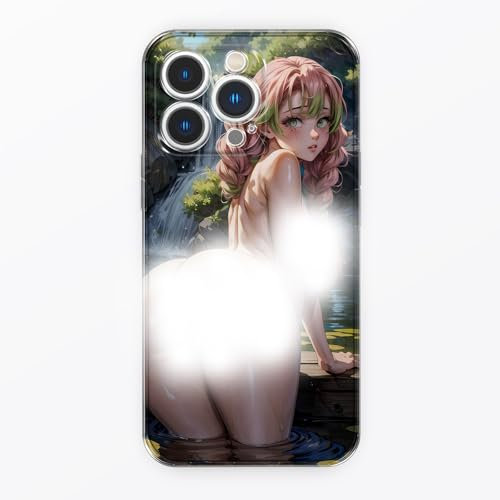 LOUEN Anime Case Cover for iPhone 15 Pro Max,Anime Sexy Girl Waifu Kawaii Maid Girl Soft Silicone Case for Men Women Boy Girls Transparent Back Cover for iPhone 14 Pro Max