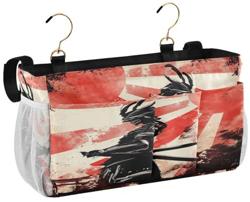 YOUJUNER Japanische Nachttisch-Hängebett-Organizer, Aufbewahrungstasche, Tasche, College-Schlafsaal, Nachttisch, Stoff, Hängekorb, Bett-Unordnung, Buch-Aufbewahrungstasche