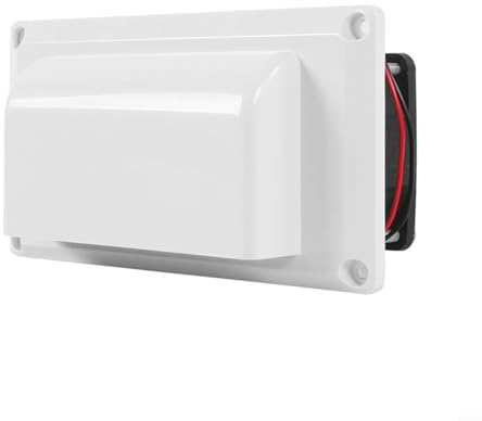 CNANRNANC Abluftventilator Caravan-Seitenlüftungsventilator, 12 V, 6 W, Belüftungs-/Abluftventilator-Set für Wohnwagen, Wohnmobile(6W White)