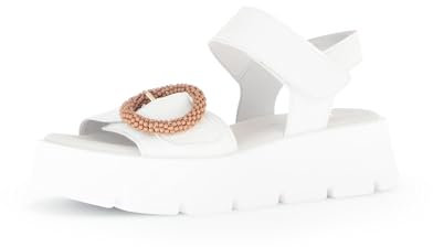 Gabor Damen Sandaletten, Frauen Sandalen,Best Fitting,Strandschuhe,Sommersandalen,bequem,flach,Sommerschuhe,Latte(Buckle:Natur,37 EU / 4 UK