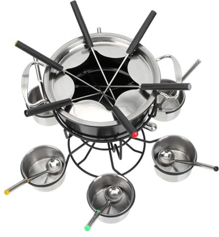 CRILSTYLEO 1juego Fondue De Inoxidable para Chocolate y Resistente Altas y Reuniones Casa Tenedores De Fondue