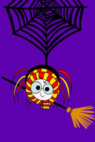 Fun Halloween Journal | Spider Witch on Broom: Story Writing & Drawing Notebook