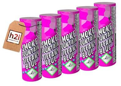 h2i Rauch Vulkan Fontäne | 5 Stück | Pink | Time 45 sek | Smoke Tube Rauchfackel Rauchtopf Rauchgenerator Rauchbombe mit dichtem kräftigem Rauch |P1| Ganzjahresfeuerwerk Kat T1/F1