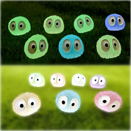 TAXTYHRE Elfos Luminosos, 28pcs Princesa Mononoke, Espíritus del Bosque, Elfos árboles, Mini Elfos, Miniatura Elfos, Adecuadas para Decorar Jardines de Hadas, Mini Jardines y Plantas en Macetas