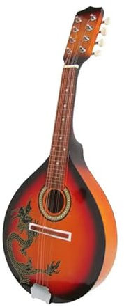 Mandolina Profesional Instrumento Instrumento Musical Mandolina De Madera Maciza Hecho A Mano En Mandolina Sunburst De 8 Cuerdas