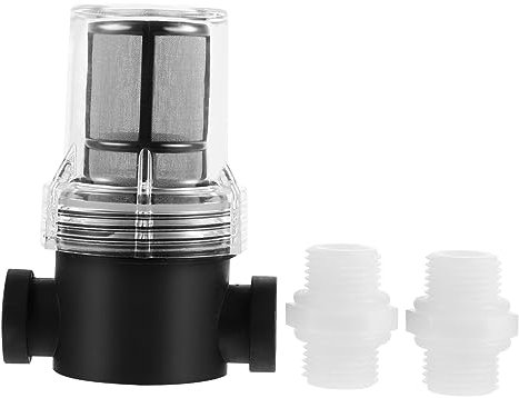 WATIIFUFU 80 Mesh Inline Water Filter Stainless Steel Pump Strainer for Garden Irrigation and Water Purification 1/2 Inch Threaded Small Pipeline Filter Random Color