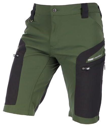 PUMA Workwear Pro-One, pantaloncini corti uomo in nylon rinforzato, pantaloni trekking elastici con anello D vita