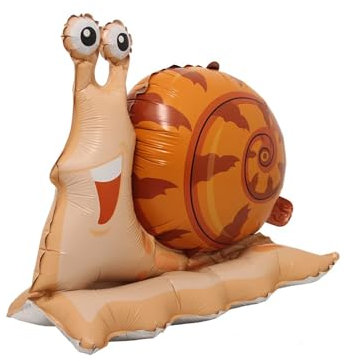 Fesnova Schnecke Ballon, 3D Schnecken Folienballons, Schnecken Deko Kindergeburtstag, für Kindergeburtstag, Babyparty, Wanddekoration, 49 x 50 cm(Basis Schnecke)