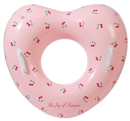 Flotteur de piscine gonflable en forme de cœur, 62 x 57 x 4 cm, design robuste en PVC, léger et amusant, jours de plage, fête prénuptiale, mariage, fiançailles