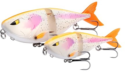Berkley Zilla Jointed Glider Hechtköder | Einfach zu fischender Glide Bait mit S-förmiger Aktion | Klip Lok®-System | 0,5–1,5 m Tiefe Raubfischköder | Mehrere Optionen
