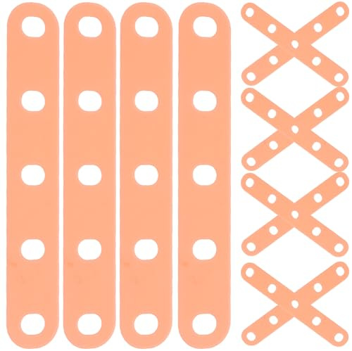 Sewroro 20 Stück Silikon Lockenbänder für Dauerwellen Elastische Haargummis ohne Abdrücke Schonend für Flache und Spirallocken Leuchtend Orange Friseurzubehör