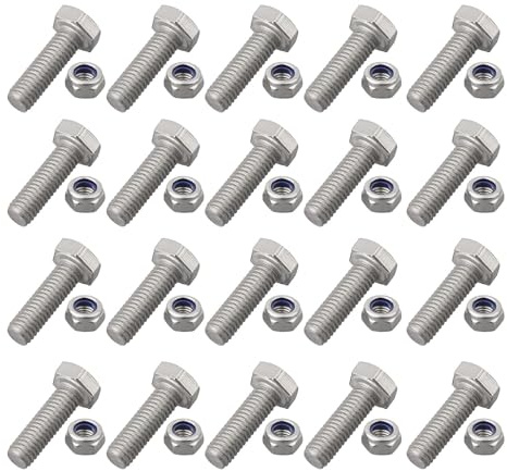 NEIQIUWING für Scherbolzen und Muttern für Honda-Schneefräsen – 20 Sets