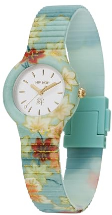 HIP HOP Orologio Donna, Bracciale in Silicone Con Tessuto, Cassa 32 cm | Collezione OMAMORI, Movimento Quarzo Analogico, Resistente all'acqua 50 metri, Idee regalo Donna