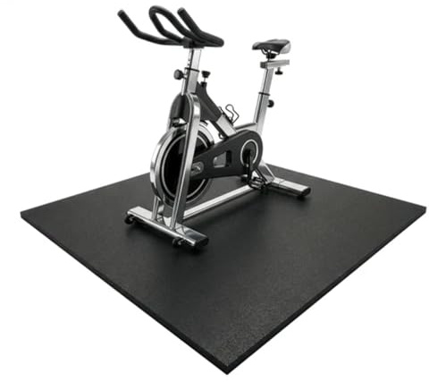 Floordirekt Schutzmatten Bodenschutzmatte 100 x 100 cm – 10 mm - Sportgeräte Matte Unterlegmatte Bodenmatte Gummimatte