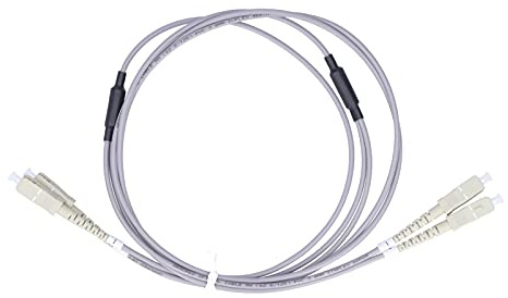 Pyltha Cordon Fibres Optiques Armé Multimode 2 Noyaux SC UPC Gris 5m - Haute Résistance Thermique, Protection Renforcée, Usage Industriel (3 mètres)