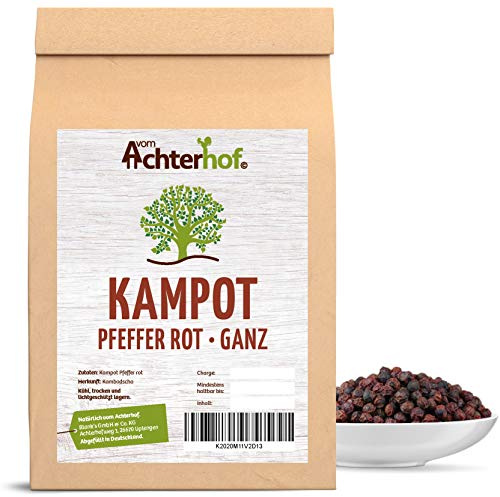 Kampot-Pfeffer rot 100g edelste Pfefferkörner aus Kambodscha ideal für die Pfeffermühle
