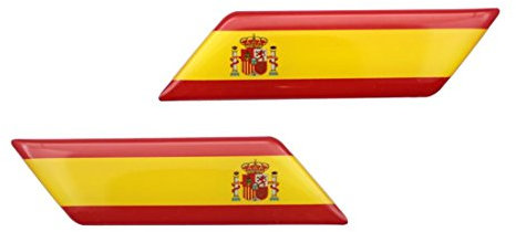 Helm, Spanien, 3D-Aufkleber, gewölbtes Set, linke und rechte Seite, Aufkleber MioVespa-Kollektion