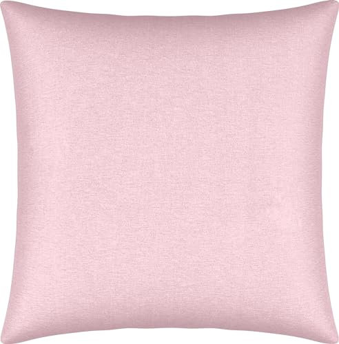 Erwin Müller Kuschelkissenbezug, Kissenhülle Single-Jersey Murnau - rosé Größe 40x40 cm - bügelfrei, strapazierstark, elastisch, mit Reißverschluss