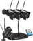 Tonton Wireless CCTV Camera Systems, 10CH NVR with (4) 3MP Outdoor Floodlight Surveillance IP Cameras, PIR Motion Detection with P2P, 2 Way Audio, Full Color Night Vision, 1TB Hard Drive Included