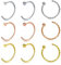 Funseedrr 9stk Fake Nasenpiercing Nasenring Set C Form Edelstahl Kein Piercing Septum Nase Ring
