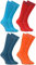 Rainbow Socks - Jungen Mädchen Baumwolle Kniestrümpfe - 4 Paar - Blau Rosa Türkis Orange - Größen 30-35