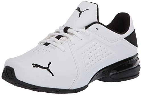 PUMA Herren Viz Runner Laufschuh, Schwarz Weiß, Numeric_44 EU Weit