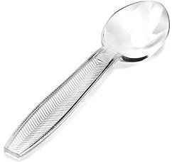 Signature Packaging - Re-usable Plastic Soup Spoons 100 Pack - Heavy Duty Party Cutlery