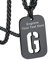 Bandmax Militärische Dog Tag Halskette Kette hohl Buchstabe G Erkennungsmarke mit Edelstahl Weizenkette 55+5cm schlicht Initiale Modeschmuck für Männer