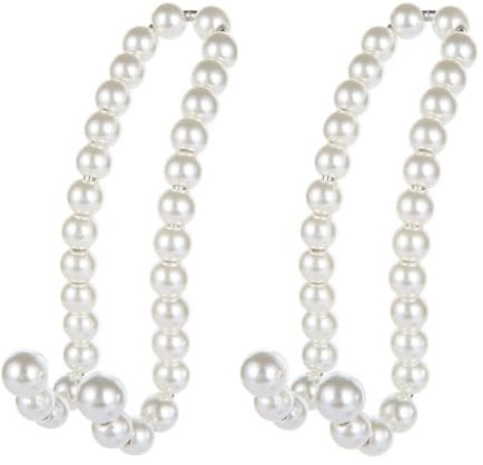 2Pcs Car Seat Headrest Hooks, Car Hangers Organizer Pearl Car Back Seat Organizer Hanger Car Hook Hanger for Purses & Grocery Bag