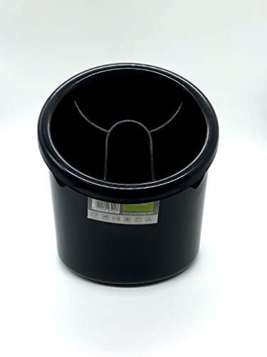 ECO Plastic Cutlery Drainer | 4-Compartment Black Utensil Holder for Kitchen & Sink Organization – BPA-Free, Durable Knife and Fork Holder with Compact Design – Multiple Color Options (Black)