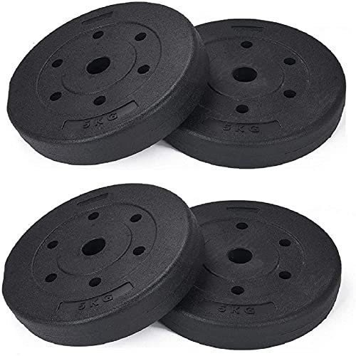 Trintion 4x5kg Weight Plates Dumbbells Weight Lifting Vinyl Weight Lifting Plates Body Building for Body Fitness Perfect Home Gym Equipment