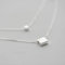 HCMA 925 Sterling Silber Doppelschicht Quadratischer Würfel Anhänger Halskette Geometrische Halskette Schmuck Für Frauen