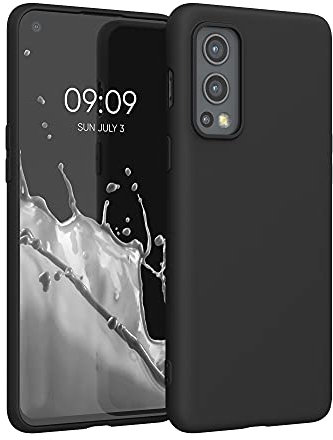kwmobile Custodia Compatibile con OnePlus Nord 2 5G Cover - Back Case per Smartphone in Silicone TPU - Protezione Gommata - nero matt