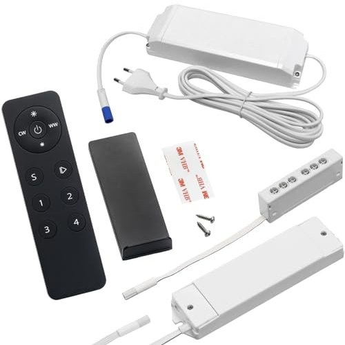 LINERO MosaiQ LED-Steuerungsset für LED-Profil Mix (max. 36 Watt inkl. 6-Fach Verteiler dimmbar) Funkfernsteuerung, stufenlose Steuerung der Lichtfarbe, für Relingsystem von Sotech