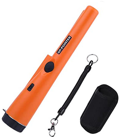 Hancaner Metalldetektor Wasserdicht Stiftzeiger GP-Pointer Komplett Wasserdicht 360° Suchen Metallsuchgerät mit Gürtel Holster und Teleskop-Kordelzug