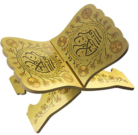 ERZU Gebetbuchständer – Faltbarer Gebetbuchhalter aus – Kuran Quran Koran Heiliger Buchständer Halter – Bibelständer Bücherregal Leseregal Ramadan Heimdekoration