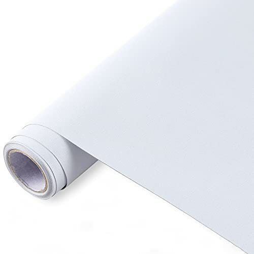 Blackout Window Films, White Sides 100% Light Blocking Window Cover for Bedroom Nursery Day Sleeping, Opaque Static Cling Privacy Film, Non Adhesive Thermal Insulated Window Treatment, 118x17.7