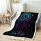 Traumfänger Kuscheldecke Mädchen Herz Traumfänger Flanell Fleecedecke 150x200cm Kinder Feder Feder Drucken Decke Böhmen Exotisch Bunt Wohndecke Leuchtend für Frauen Jungs Dekorativ Schwarz