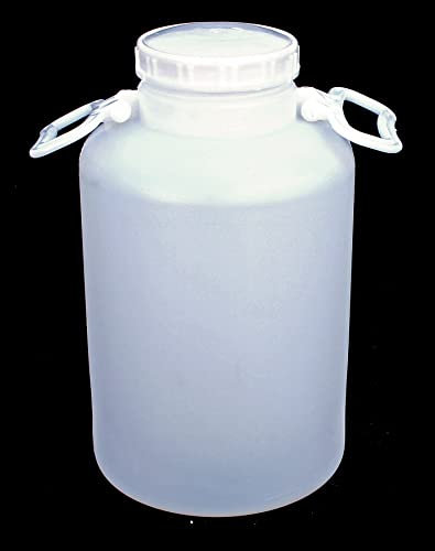Mugar - Bidons en PVC avec certificat alimentaire - Différentes capacités et fermetures - Fûts de stockage et de transport (5 litres, blanc goulot large)