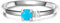 GLANZSTÜCKE MÜNCHEN Damen Ring aus 925/- Sterling Silber mit Zirkonia weiß/Türkis (rek.) - Multisteinring Silberring