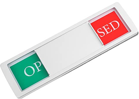 ULTECHNOVO Panneau coulissant ouvert/fermé, panneau de confidentialité « Do Not Disturb » pour maison, bureau, toilettes, conférence, hôpital, argenté