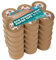 TAPEBEAR Ecologique Ruban Adhésif En Papier Kraft, Marron Ruban Adhésif D'emballage, Biodégradable Ruban Papier D'emballage, Sans Plastique, Totalement Recyclable, Lot de 36, 2inch x 60yard