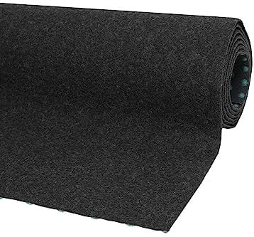 misento Kunstrasen Outdoor mit Noppen - wetterfest und pflegeleicht - geeignet als Balkon Teppich oder Rasenteppich - einfach zu verlegen 400 x 600 cm Anthrazit