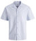 JACK & JONES Mens Resort Linen Blend Short Sleeve Shirt Cashmere Blue XL