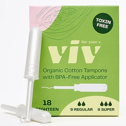 Viv Combo Tampons aus Bio-Baumwolle, 18 Karat: 9 Karat, normale Saugfähigkeit, 9 Karat Super Saugfähigkeit