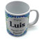 PLUS HOME Taza personalizada con nombre. Regalos personalizados con nombre y texto. Tazas con frases originales.LUIS
