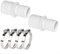 QOXEZY Hose Pipe Connector Set,Pool Hose Adapter with Hose Clamps 32-38mm for Sand Filter Pumps, Pool Vacuum Cleaners, Submersible Pumps Accessories