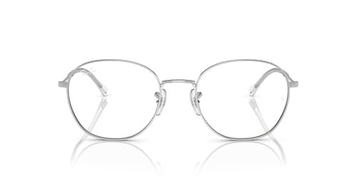 Ray-Ban Rx6509 runde Brillenfassungen, Silber/Demo-Gläser, 53 mm